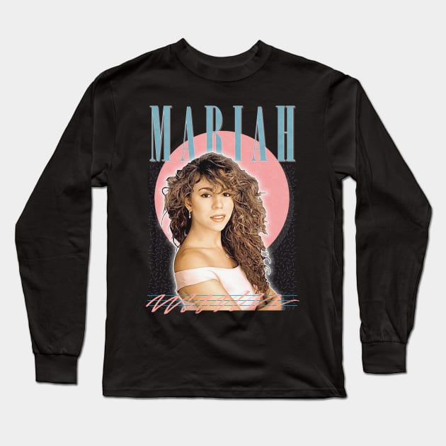 Mariah / 90s Vintage Aesthetic Design Long Sleeve T-Shirt by DankFutura